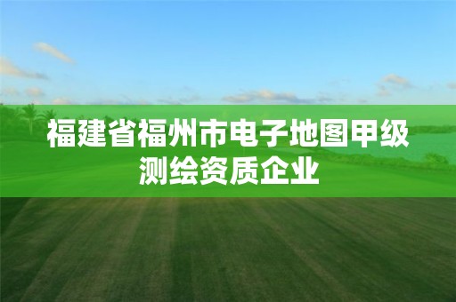 福建省福州市電子地圖甲級測繪資質企業