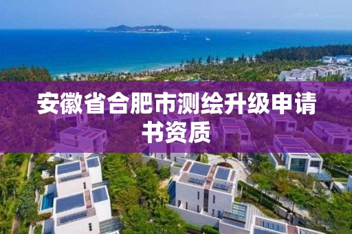 安徽省合肥市測繪升級申請書資質