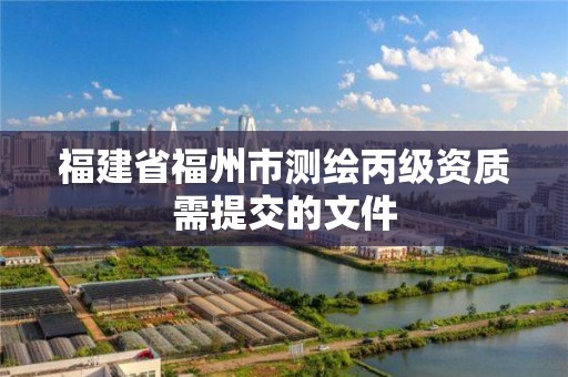 福建省福州市測繪丙級資質需提交的文件