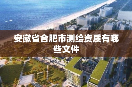 安徽省合肥市測繪資質有哪些文件