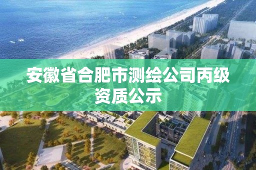 安徽省合肥市測繪公司丙級資質公示