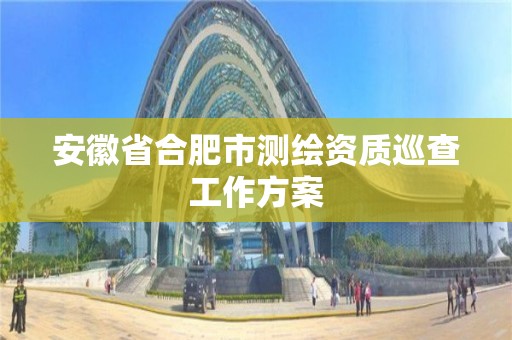 安徽省合肥市測繪資質(zhì)巡查工作方案