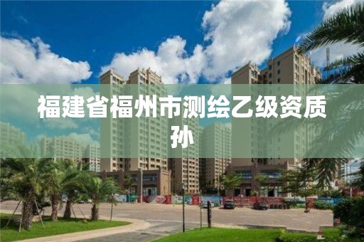 福建省福州市測繪乙級資質孫