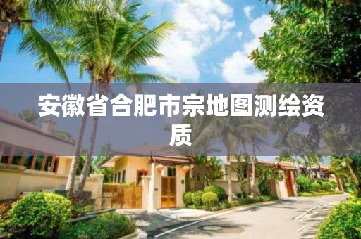 安徽省合肥市宗地圖測繪資質(zhì)