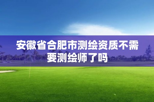 安徽省合肥市測繪資質不需要測繪師了嗎