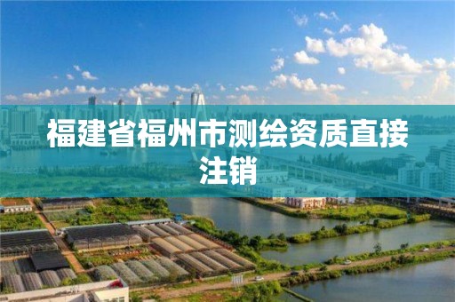 福建省福州市測繪資質直接注銷