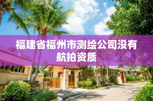 福建省福州市測(cè)繪公司沒(méi)有航拍資質(zhì)