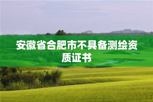 安徽省合肥市不具備測(cè)繪資質(zhì)證書