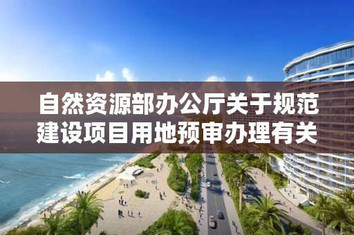 自然資源部辦公廳關于規范建設項目用地預審辦理有關事項的通知