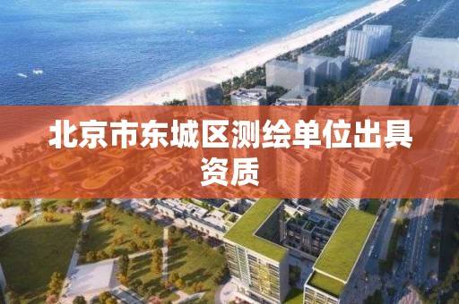 北京市東城區測繪單位出具資質