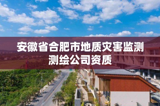 安徽省合肥市地質(zhì)災害監(jiān)測測繪公司資質(zhì)