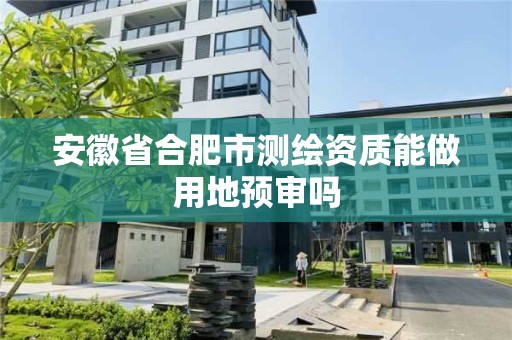 安徽省合肥市測繪資質能做用地預審嗎