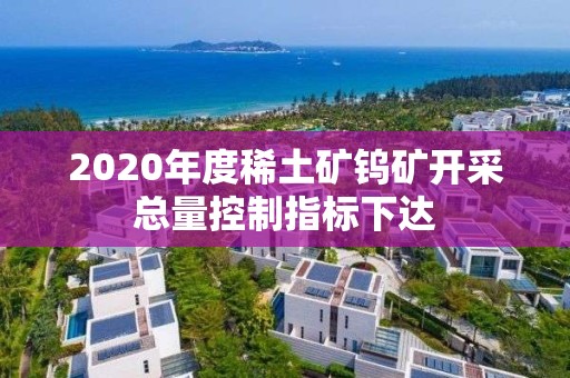 2020年度稀土礦鎢礦開采總量控制指標(biāo)下達(dá)