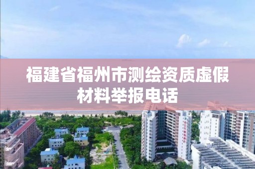 福建省福州市測繪資質虛假材料舉報電話