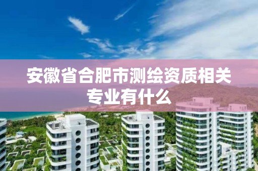 安徽省合肥市測繪資質相關專業有什么