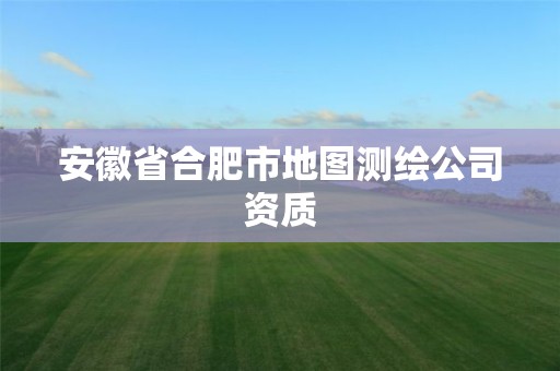 安徽省合肥市地圖測繪公司資質(zhì)