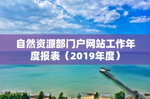 自然資源部門(mén)戶(hù)網(wǎng)站工作年度報(bào)表（2019年度）