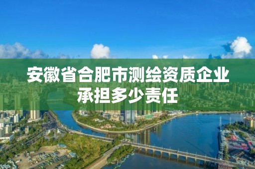 安徽省合肥市測繪資質(zhì)企業(yè)承擔多少責任