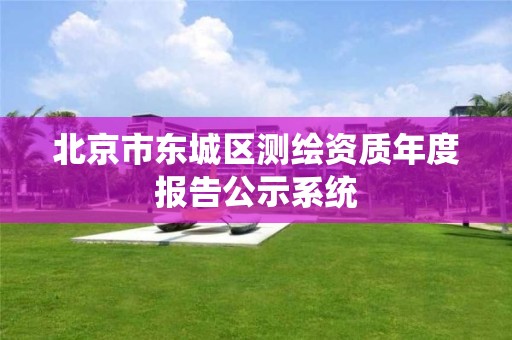 北京市東城區測繪資質年度報告公示系統