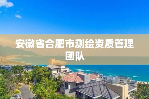 安徽省合肥市測繪資質管理團隊