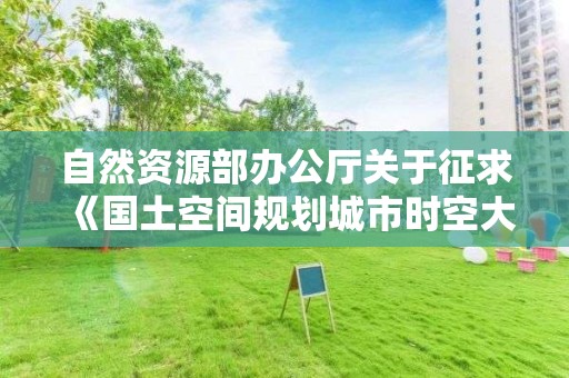 自然資源部辦公廳關于征求《國土空間規劃城市時空大數據應用基本規定（征求意見稿）》意見的函