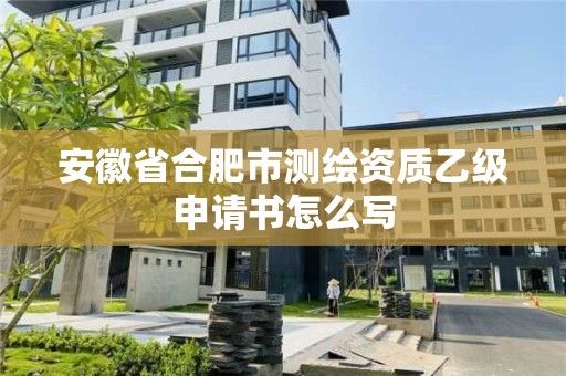 安徽省合肥市測繪資質(zhì)乙級申請書怎么寫