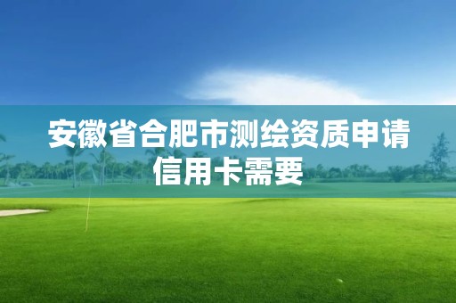 安徽省合肥市測繪資質申請信用卡需要