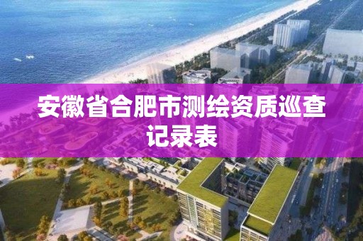 安徽省合肥市測(cè)繪資質(zhì)巡查記錄表