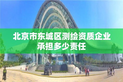 北京市東城區測繪資質企業承擔多少責任