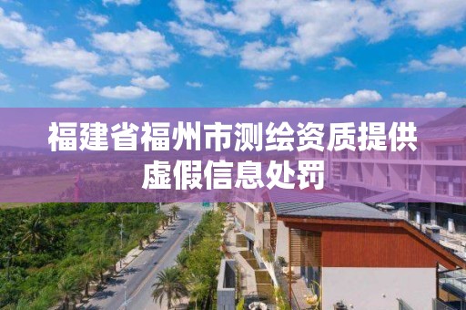 福建省福州市測繪資質提供虛假信息處罰