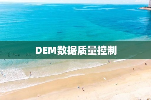 DEM數據質量控制