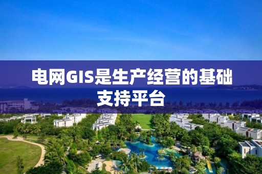 電網GIS是生產經營的基礎支持平臺