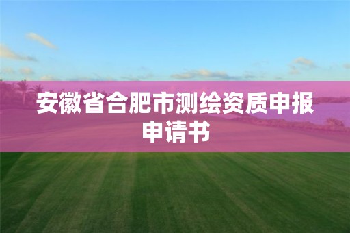 安徽省合肥市測(cè)繪資質(zhì)申報(bào)申請(qǐng)書(shū)