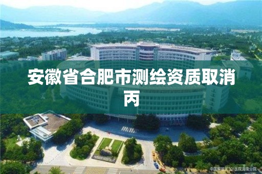 安徽省合肥市測繪資質取消丙