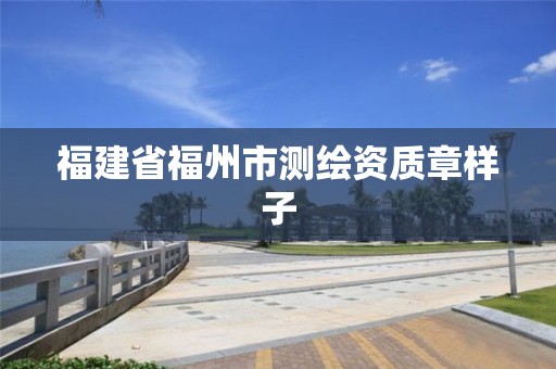 福建省福州市測(cè)繪資質(zhì)章樣子