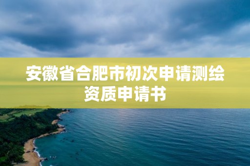 安徽省合肥市初次申請測繪資質申請書