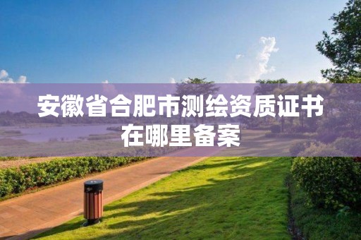 安徽省合肥市測繪資質證書在哪里備案