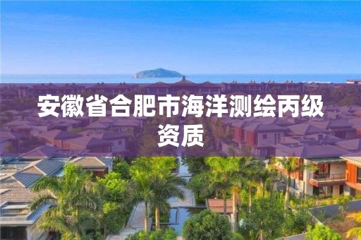 安徽省合肥市海洋測(cè)繪丙級(jí)資質(zhì)