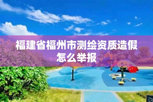 福建省福州市測繪資質造假怎么舉報