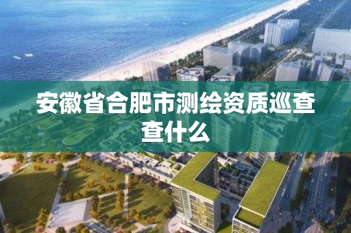 安徽省合肥市測繪資質巡查查什么