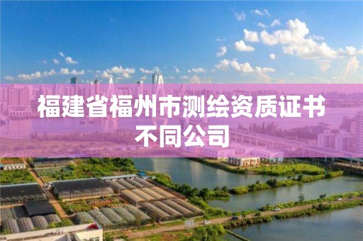 福建省福州市測繪資質(zhì)證書不同公司