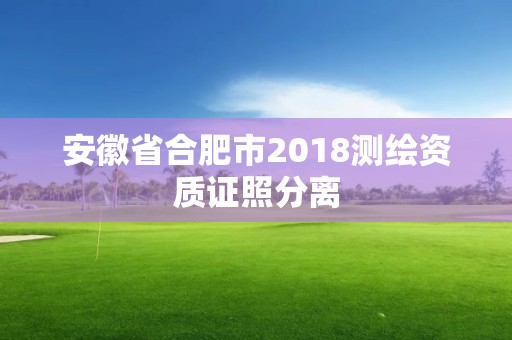 安徽省合肥市2018測(cè)繪資質(zhì)證照分離