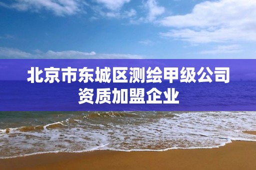 北京市東城區(qū)測繪甲級公司資質(zhì)加盟企業(yè)