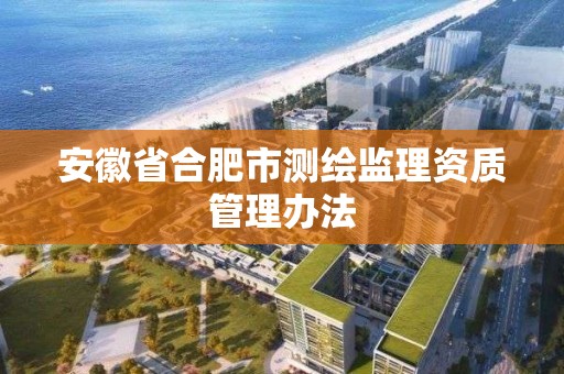 安徽省合肥市測繪監理資質管理辦法