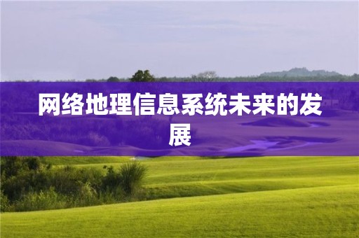 網(wǎng)絡地理信息系統(tǒng)未來的發(fā)展