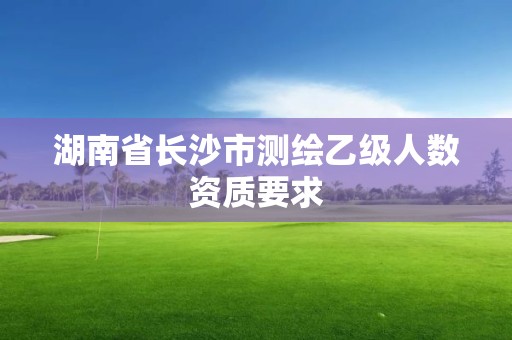 湖南省長沙市測繪乙級人數(shù)資質(zhì)要求