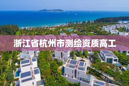 浙江省杭州市測繪資質高工