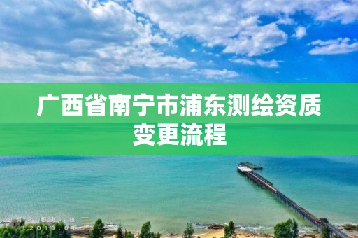 廣西省南寧市浦東測繪資質變更流程