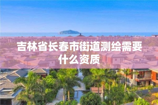 吉林省長春市街道測繪需要什么資質(zhì)