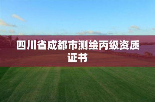 四川省成都市測繪丙級資質證書